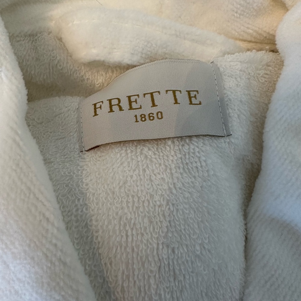 Luxury velour white robe